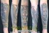 H.R.Giger designs blended with original biomechanical flow and swirls full forearm